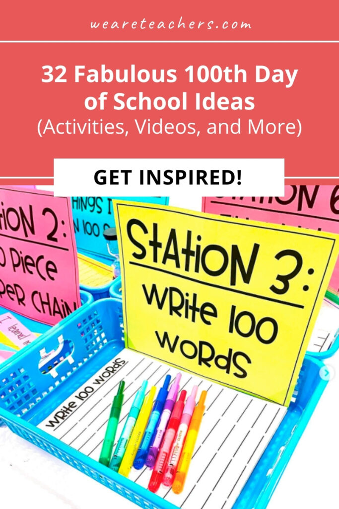 100th-Day-Ideas Looking for ideas to celebrate the 100th day of school? You and your kids have been working hard so let's celebrate!