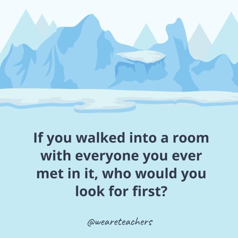 If you walked into a room with everyone you ever met in it, who would you look for first? If you walked into a room with everyone you ever met in it, who would you look for first?