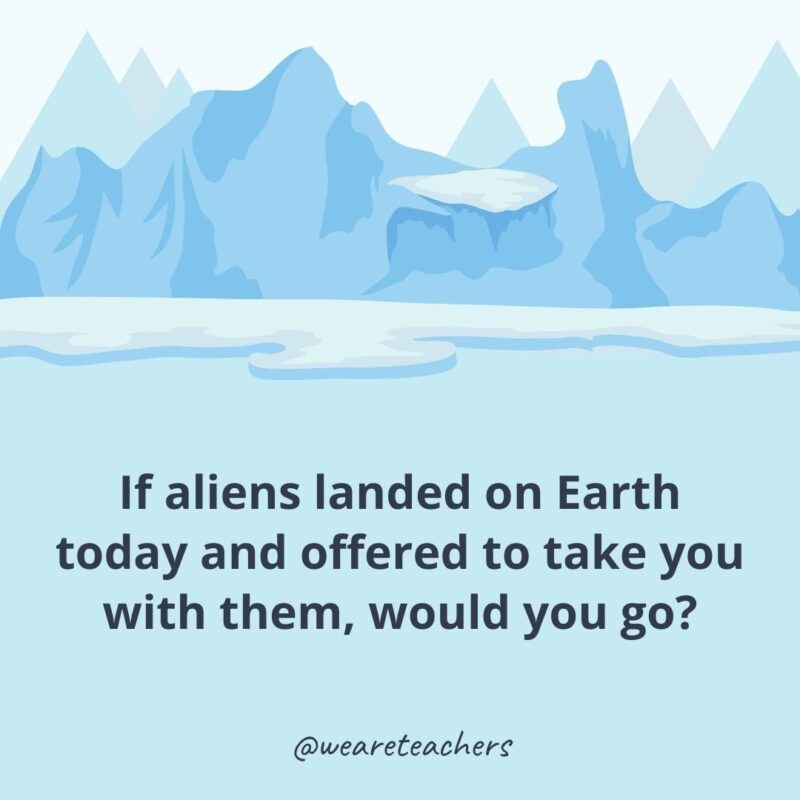 If aliens landed on Earth today and offered to take you with them, would you go? If aliens landed on Earth today and offered to take you with them, would you go?