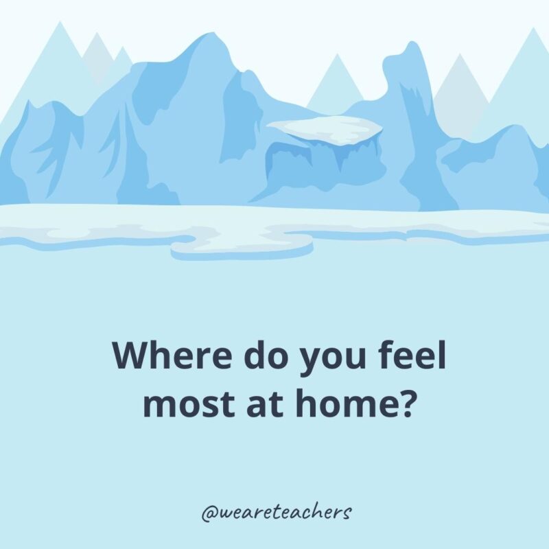 Where do you feel most at home? Where do you feel most at home?