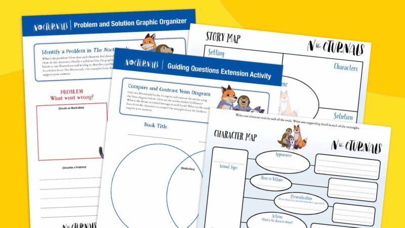 FabledFilms-worksheets The Nocturnals book worksheets