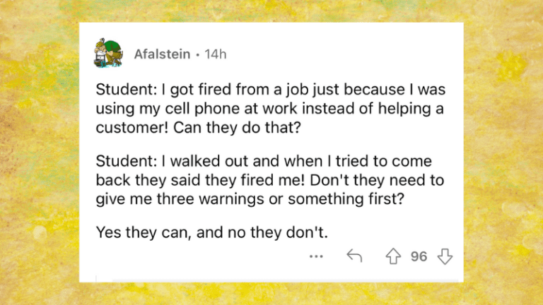 A screenshot from Reddit of what teachers wish students would learn