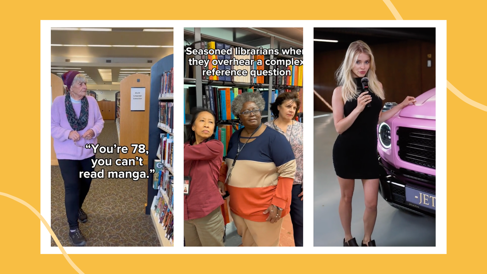 Screenshots from Milwaukee Public Library TikToks