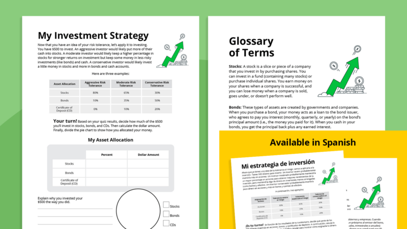 Risk Tolerance Worksheet Flat lays of risk tolerance worksheet