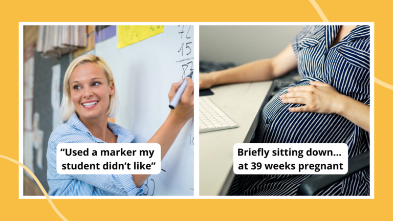 Paired images and quotes from teacher observations