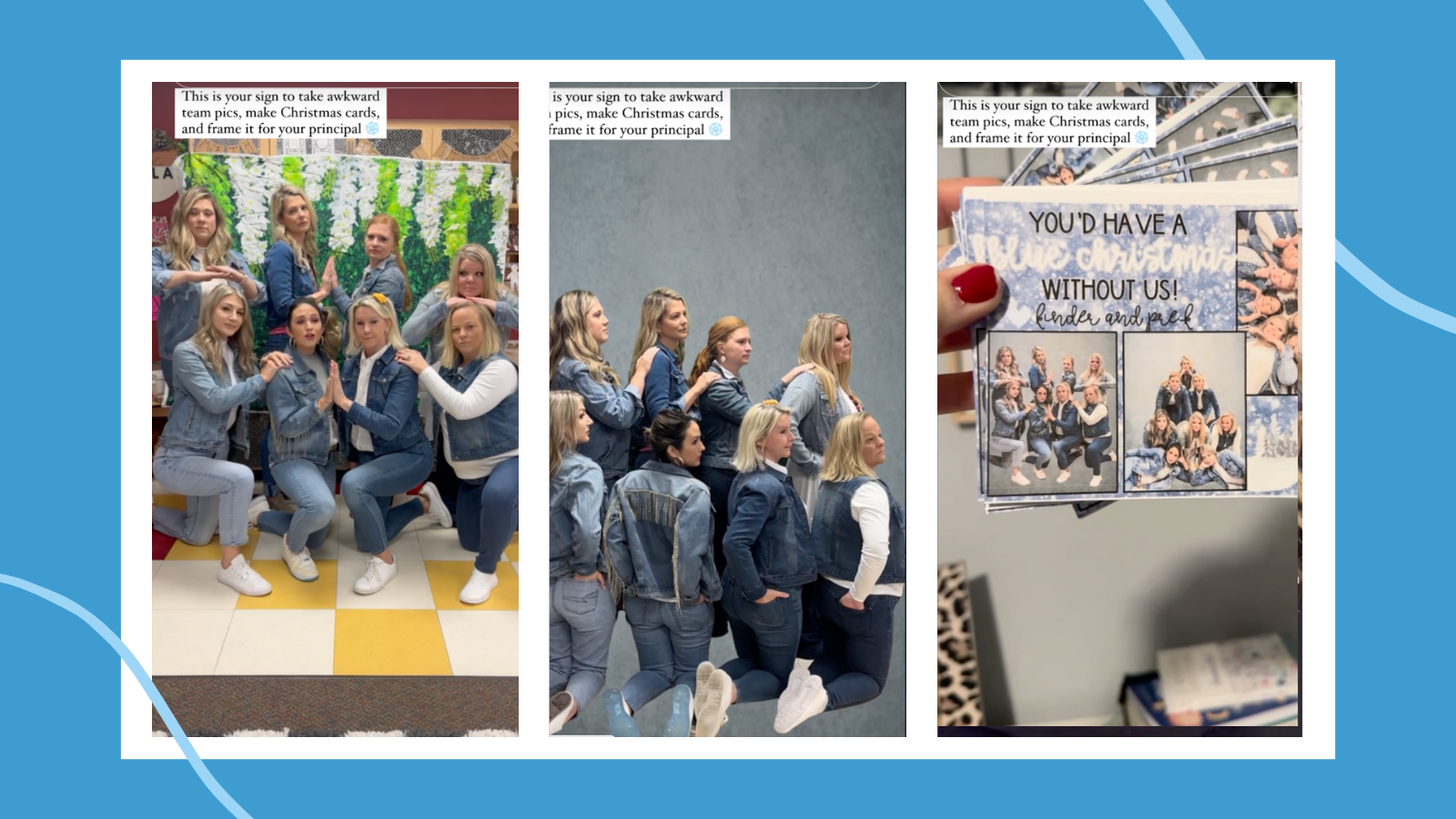 TikTok screenshots of teacher glamour shots