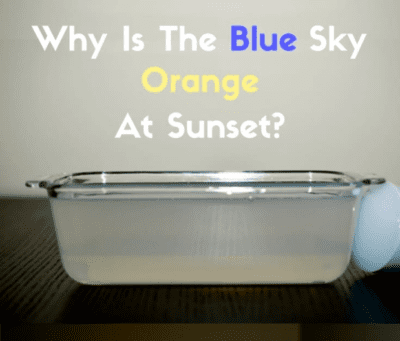 Why is the sky orange at sunset? 5th graders investigate why the blue sky is orange at sunset.